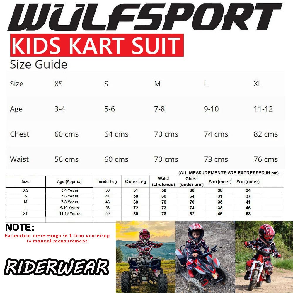 Moto Enfant Costume Wulf Camo Enfants Kart Costume Nouveau Garcons et Filles Motocross ATV Quad Sport Racing 1 Piece Combinaison