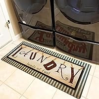Vista 11 de UKELER Alfombra antideslizante para lavandería, duradera e impermeable, 48 x 20 pulgadas