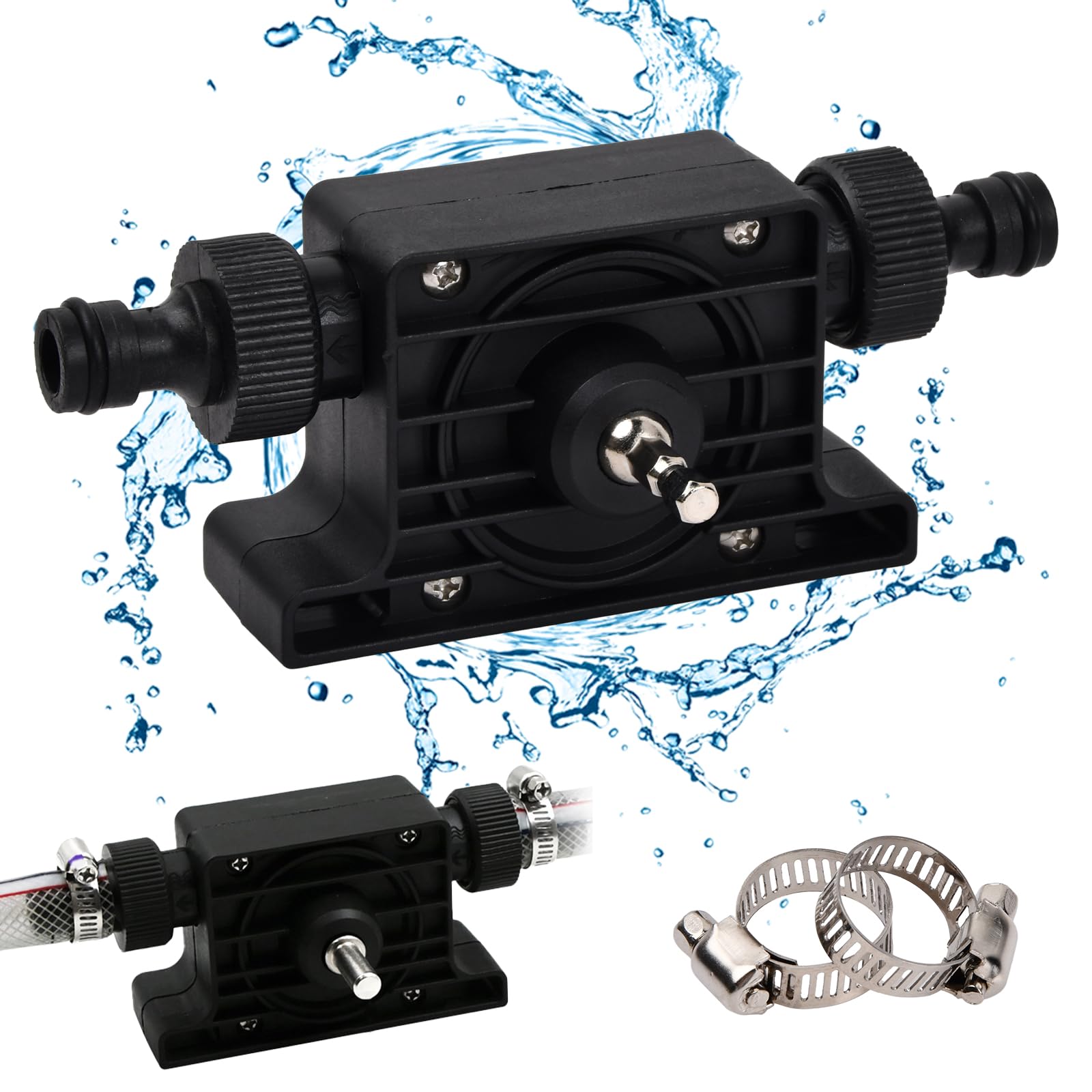 Bohrmaschinenpumpe, Tragbare Kleine Elektrische Bohrmaschine, Mini-Strombohrmaschinen-Pumpe für Haushalt und Gartenbedürfnisse für Wasser, Öl und mehr