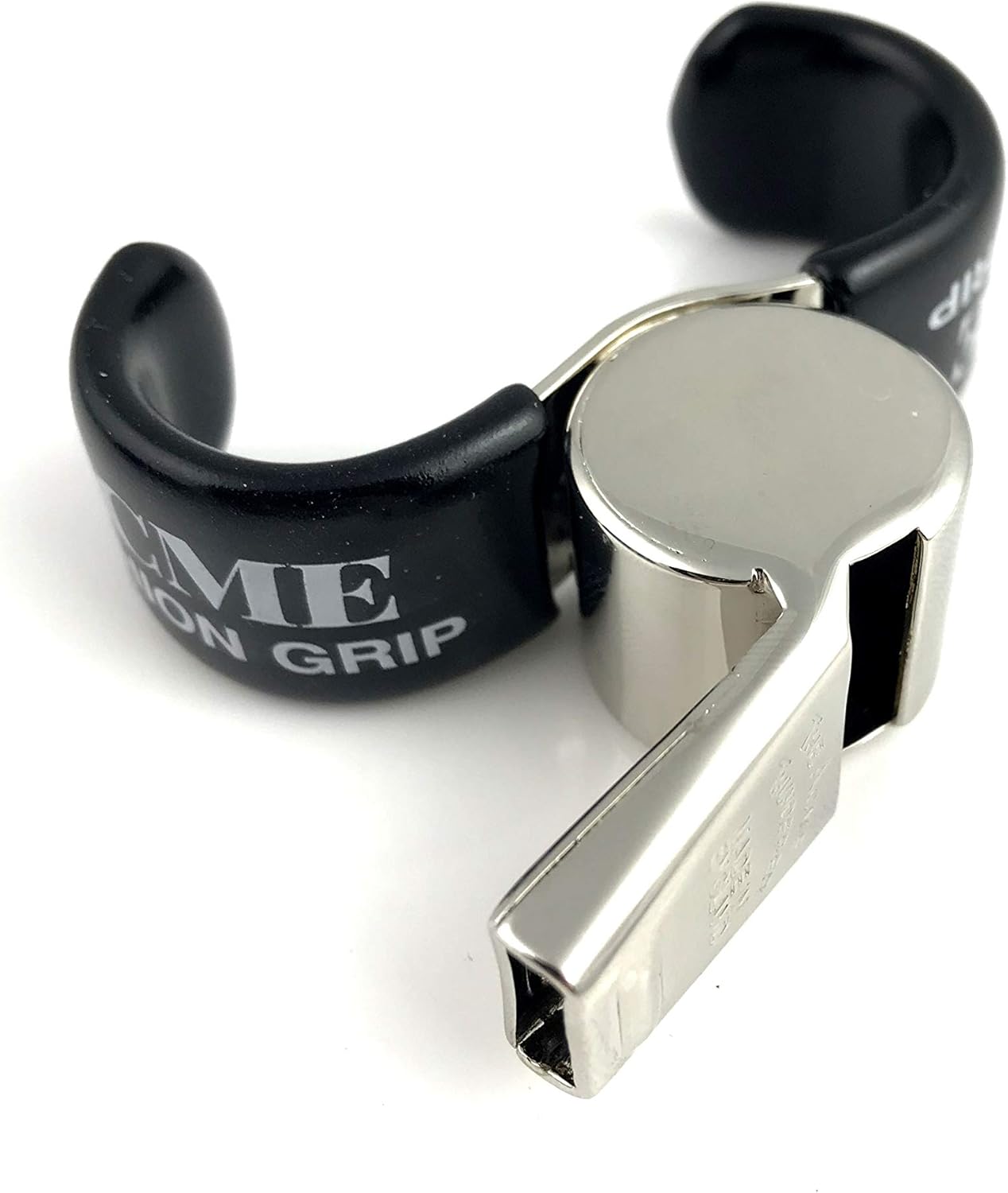 ACME Thunderer Nickel Plated Whistle, 5.0 inches, B Flat, Modern, Finger Grip, Waterproof Speed Pea