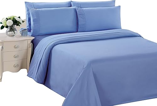 Miniatura 5 de Juego de funda de edredón de 3 piezas con cremallera sedosa ultra suave y sedosa de bambú para todas las estaciones, con 2 fundas de almohada, color