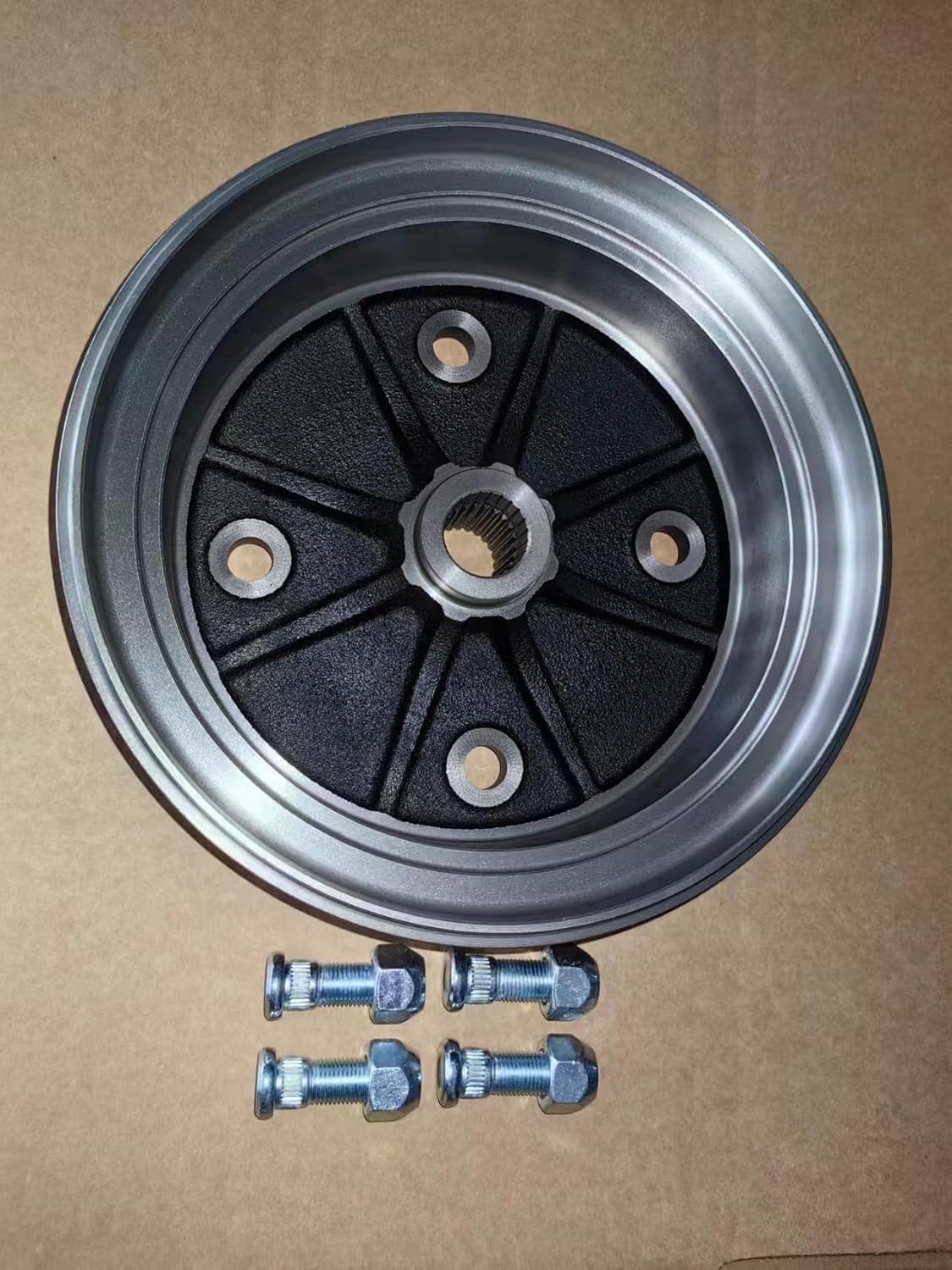 Rear Left or Right Brake Hub Drum with Wheel Studs Nuts Replacement 41038-0035 for Kawasaki Mule 3000, 3010, 4000 & 4010 UTVs