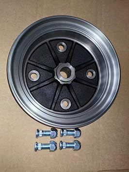 Rear Left or Right Brake Hub Drum with Wheel Studs Nuts Replacement 41038-0035 for Kawasaki Mule 3000, 3010, 4000 & 4010 UTVs