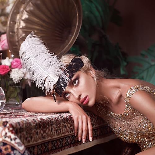 Miniatura 4 de Plumas de avestruz para centros de mesa 24 plumas de avestruz de 10-12 pulgadas a granel, plumas grandes para centros de mesa, mesa, arreglo floral