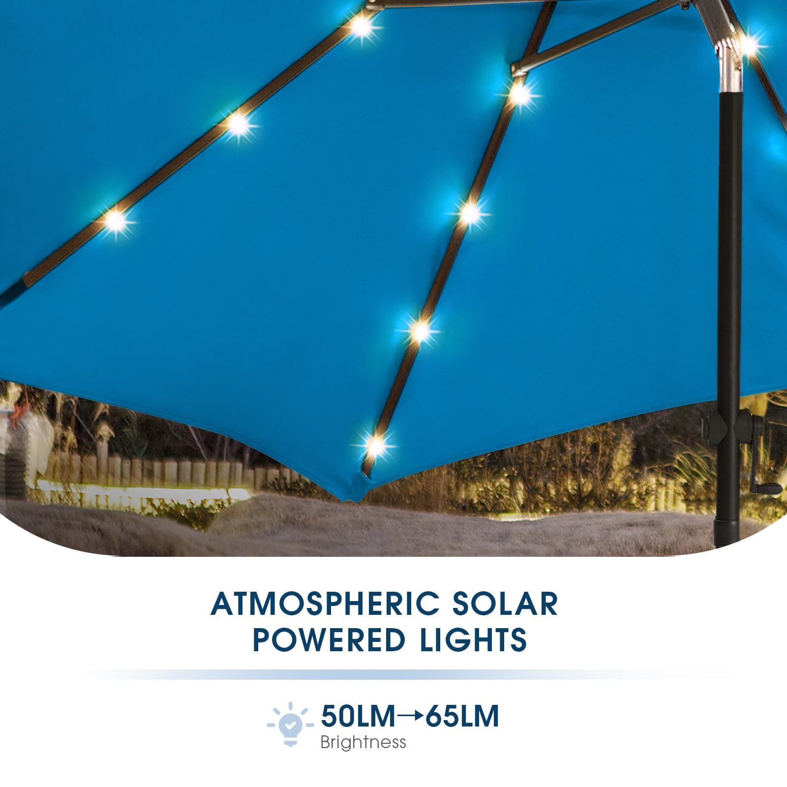 Snapklik.com : Wikiwiki 10ft Solar Led Patio Umbrella, Sturdy Outdoor ...