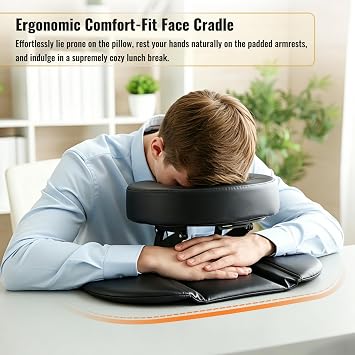 TRENDBOX Face Down Tabletop Massage Kit Adjustable Headrest Pillow