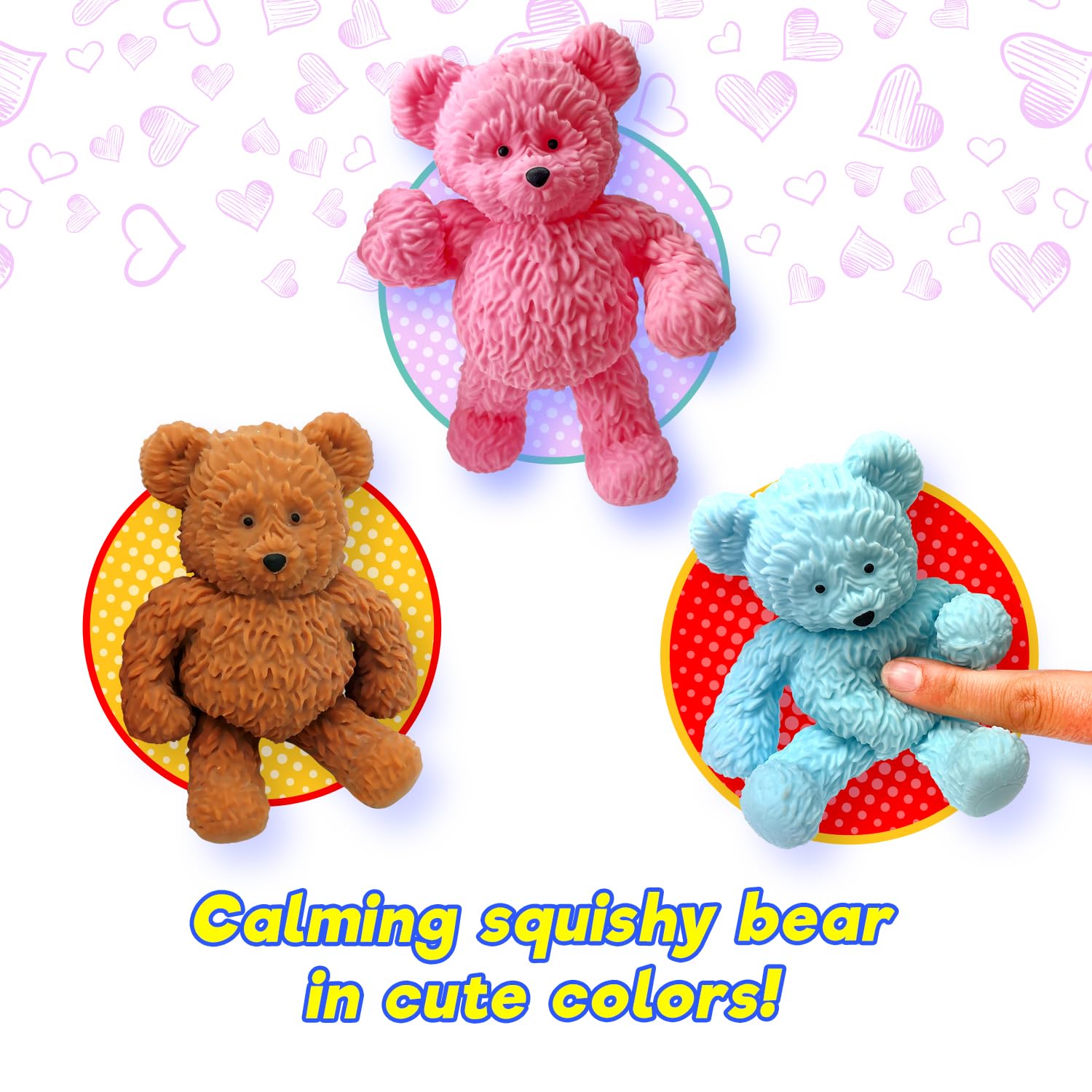 Amazon.com: JA-RU Fuzzy Bear Squishy Toys for Kids (3 Bears