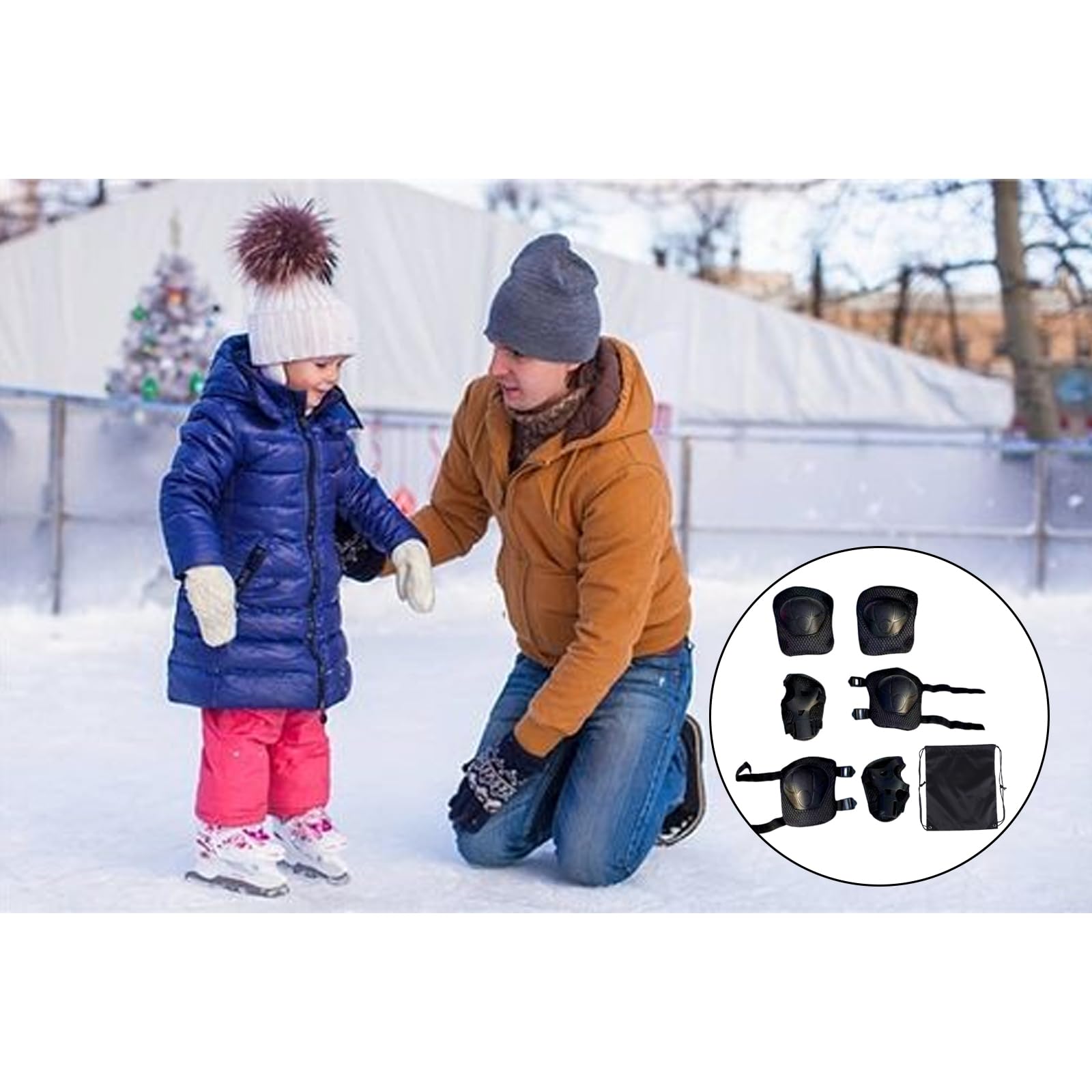 Ensemble de protection sportive enfant 6 pièces genouillères coudières protège-poignets ajustables patin à roulettes skateboard vélo