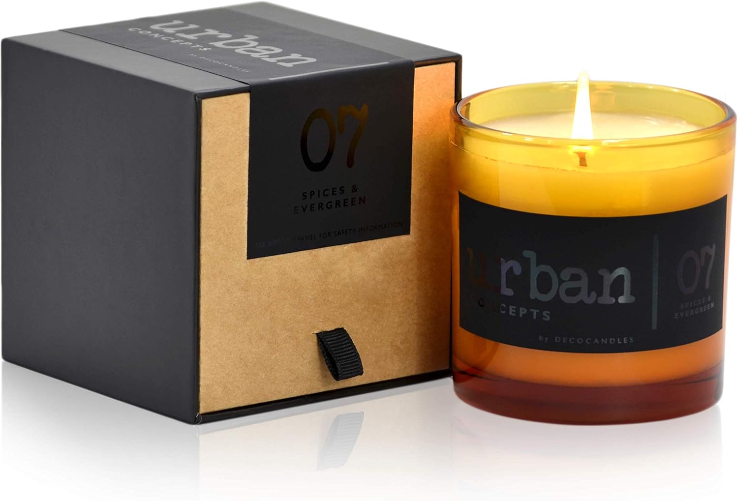 Urban Concepts by DECOCANDLES - Santal - Highly Scented Soy Candles Gifts for Women & Men - Long Lasting Luxury Glass Jar - Hand Poured in USA (9 Oz.)
