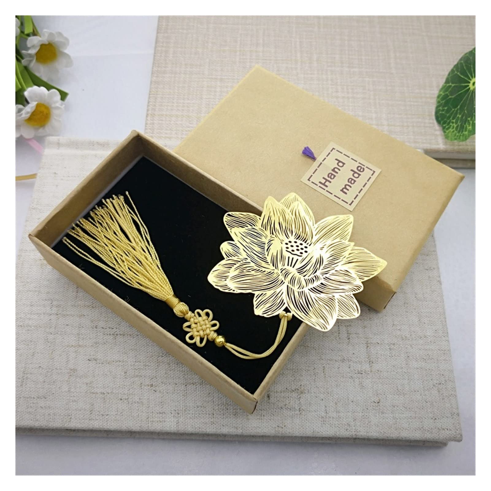 Segnalibri Stile Cinese Metallo Bookmark Lotus Lotus Leaf Bookmark Creative Cancelleria Belle Vacanze Regali Art Accessori Art segnalibro Bambini (Color : D4)