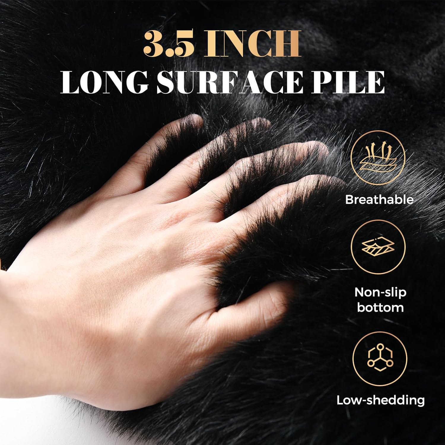 Coverado Sheepskin Car Seat Cover, Fluffy Fuzzy Long Plush Seat Covers, Soft Seat Protector for Car Driver Seat, Luxury Car Seat Cushion, Non-Slip Front Seat Covers Universal Fits Most Cars, 1Pcs