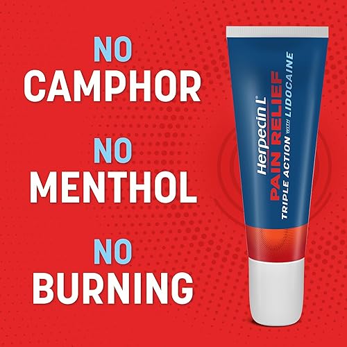 Vista 8 de Herpecin-L Tratamiento de alivio del dolor para herpes labial y ampollas de fiebre, con lidocaína, adormece el dolor y la picazón, protege contra