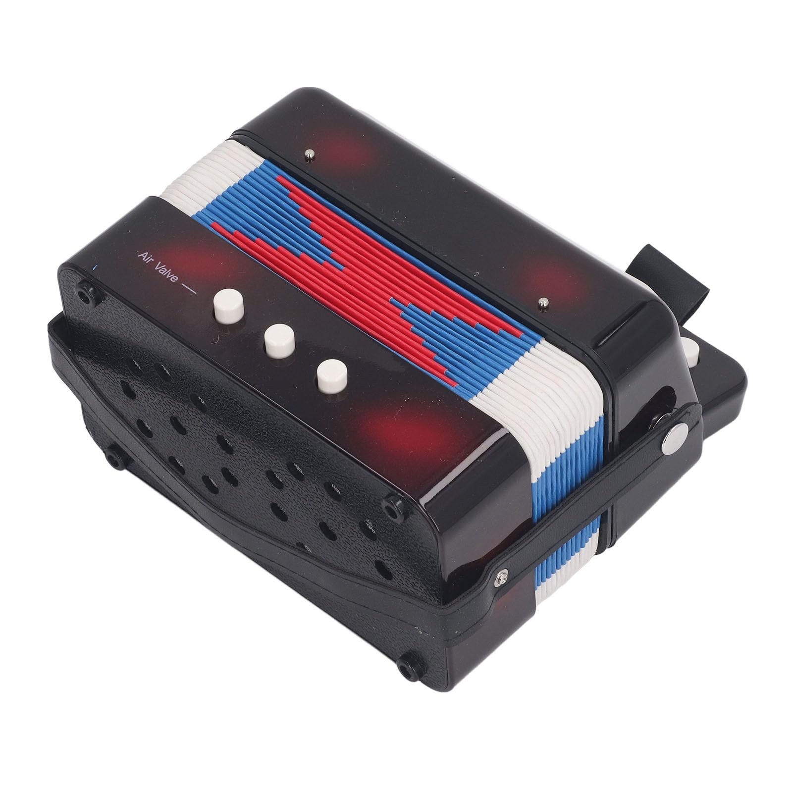 Eujgoov Fisarmonica a Bottoni per Bambini, 7 Tasti, Strumento Musicale per Compagni di Gioco Educativi (Black)