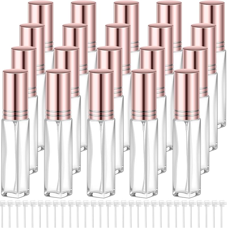 Domensi Frascos Atomizadores de Perfume em Vidro Rose Gold, 20 mL, Pacote com 20