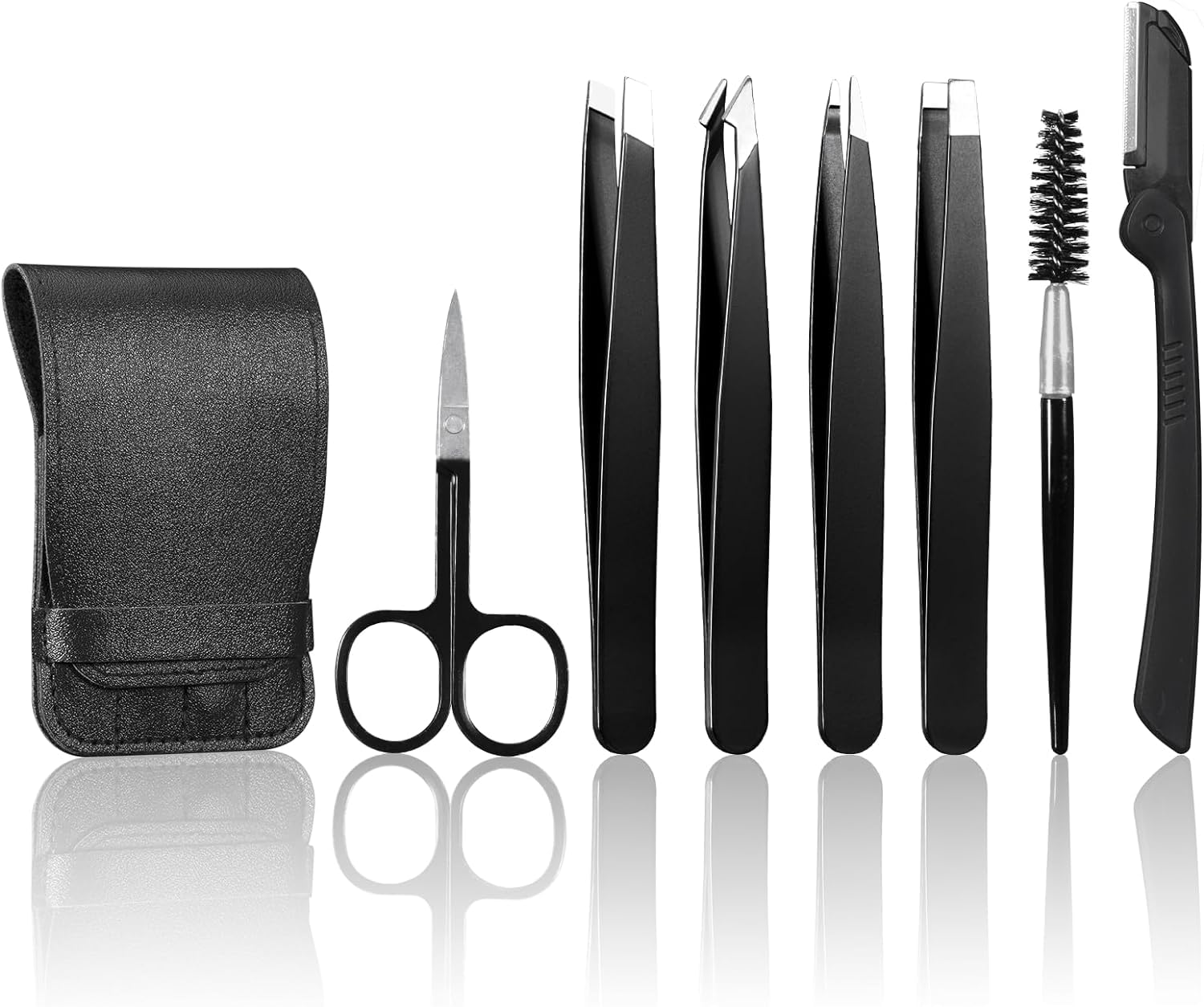 BillyBath 7 Piezas Depilar - Pinzas cejas professional - Punta mejorada - Pinzas de depilación para cejas - pinzas de para mujeres y hombres