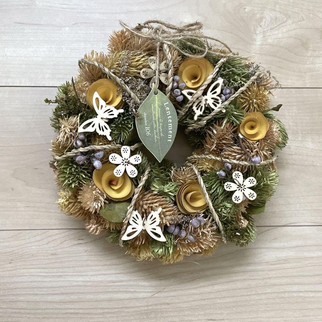 Amazon｜LE PETIT BONHEUR ナチュラルリース｜フラワー