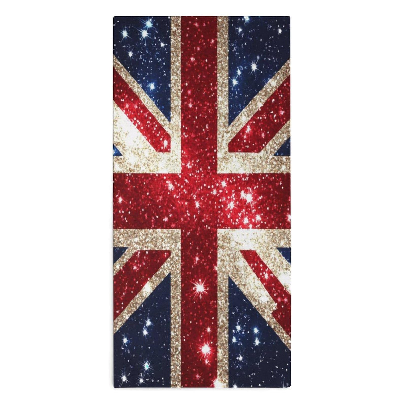 TXFBTRFSA England Shining UK Flag Hand Towels for Adult Face Towel Bath Beach Swim Accessories