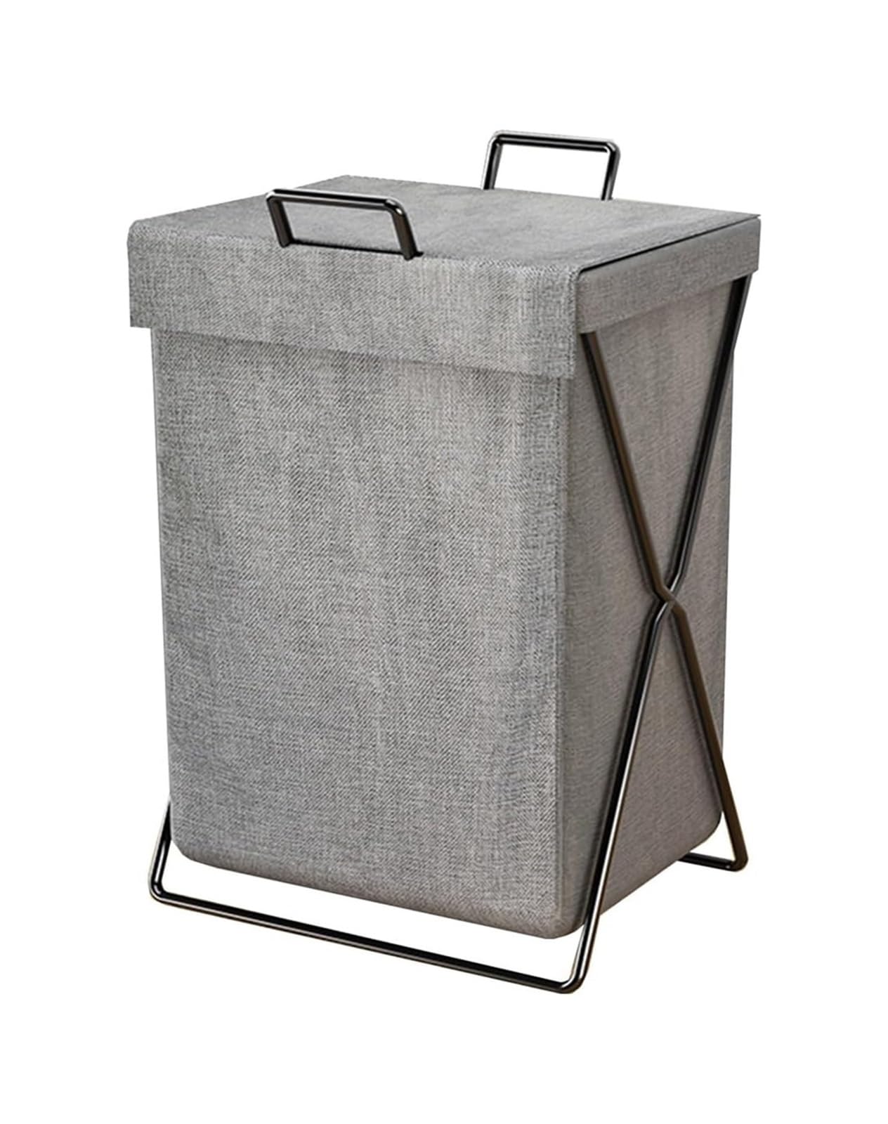 Folding dirty laundry basket, Collapsible Laundry Hamper With Lid, Multicolor(/Gray,A)
