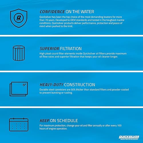 Vista 6 de Quicksilver Filtro de aceite de repuesto 8M0176312