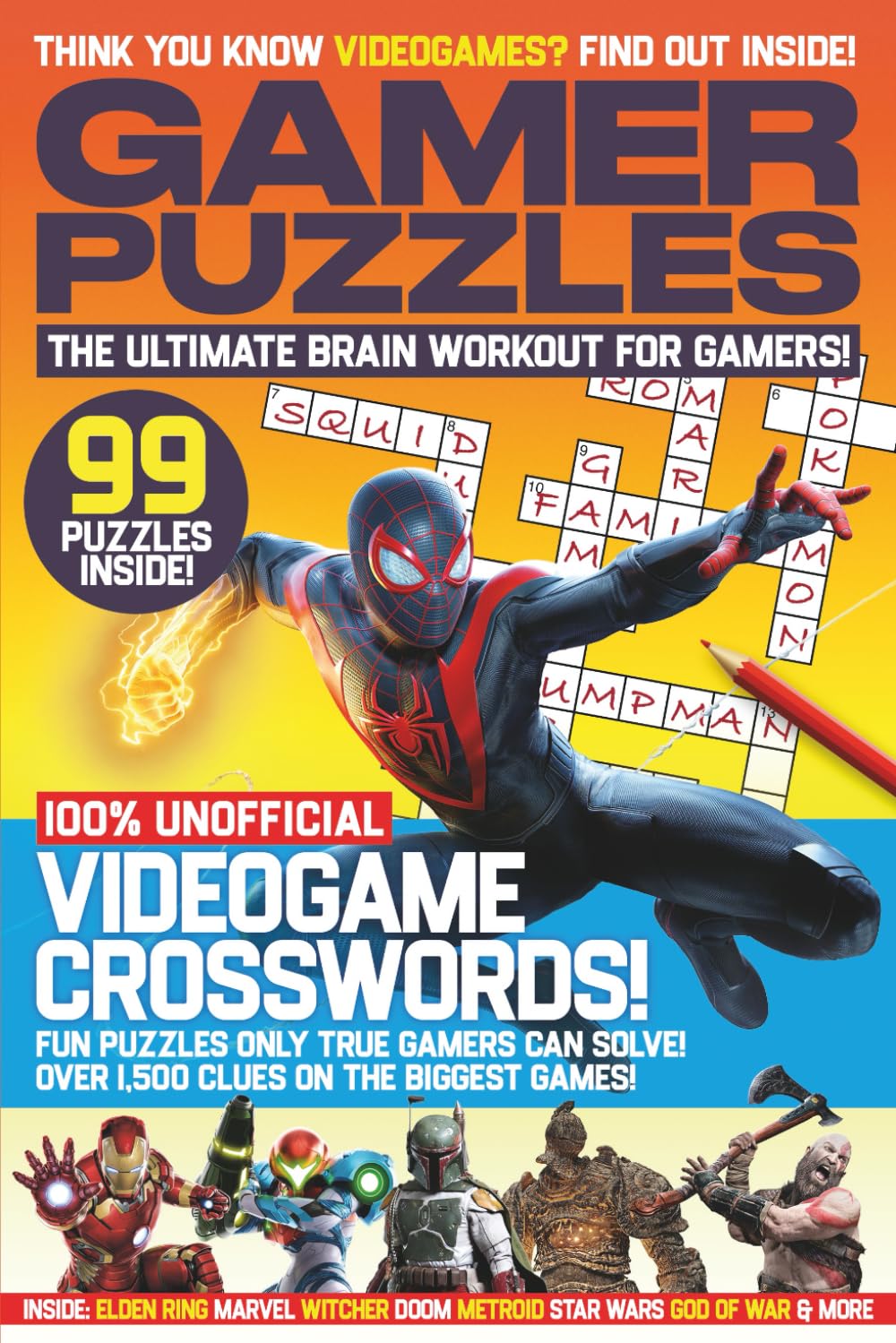 Gamer Puzzles – Video Game Crossword Puzzle Book for Adults: 99 Puzzles