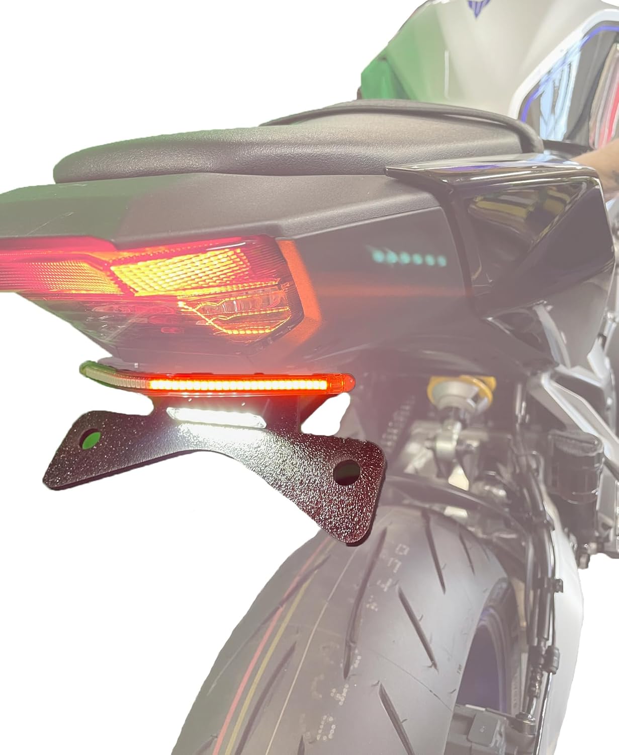 Fender Eliminator STD version made for Yamaha 2025 MT-09SP MT09 SP LED Turn signal lightbar and license plate mount with tag light by Bikelitez