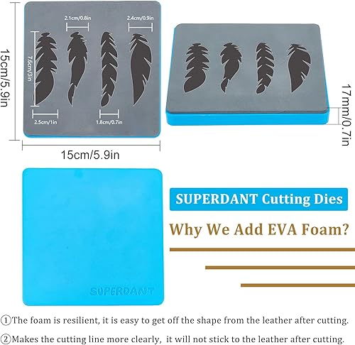 Miniatura 2 de SUPERDANT Troqueles de corte de plumas, 4 formas, aretes de plumas, plantilla de troquelado de madera, álbum de recortes, bricolaje, manualidades,