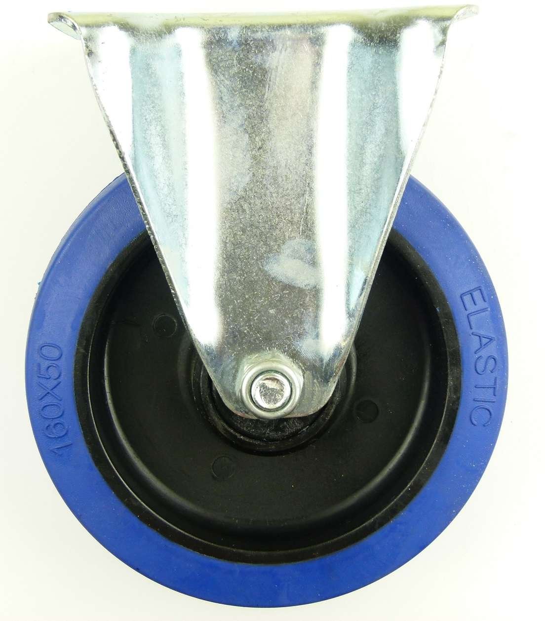 1 Satz 160mm Blue Wheels Lenkrollen mit Bremse/Feststellbremse + Bockrollen Transportrollen Blau 300kg / Rad - INDUSTRIEQALITÄT (2x Brems + 2x Bock)