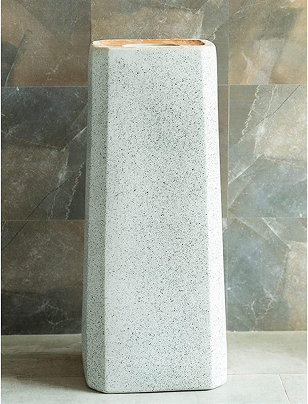 Umywalka Łazienkowa Nablatowa, Ceramiczna Umywalka Łazienkowa, Umywalka Na Postumencie, Styl Industrialny, Ręcznie Robiona Ceramiczna Umywalka Kolumnowa Z Kranem I Odpływ,PedestalBasinSink