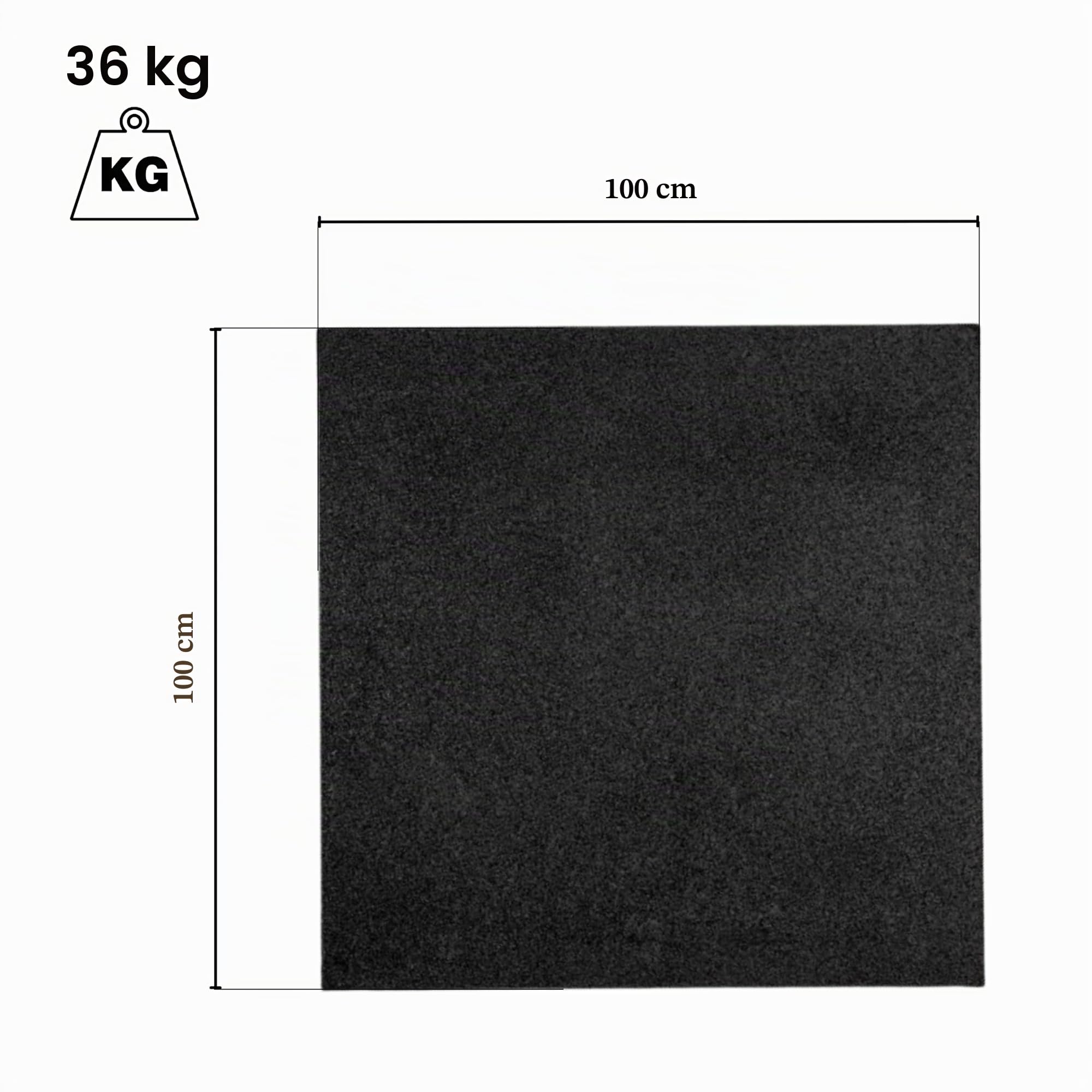Pavimento Gommato Palestra 100x100x4 cm, Antitrauma, Antiscivolo, Fonoassorbente, Sala Pesi e Home Gym