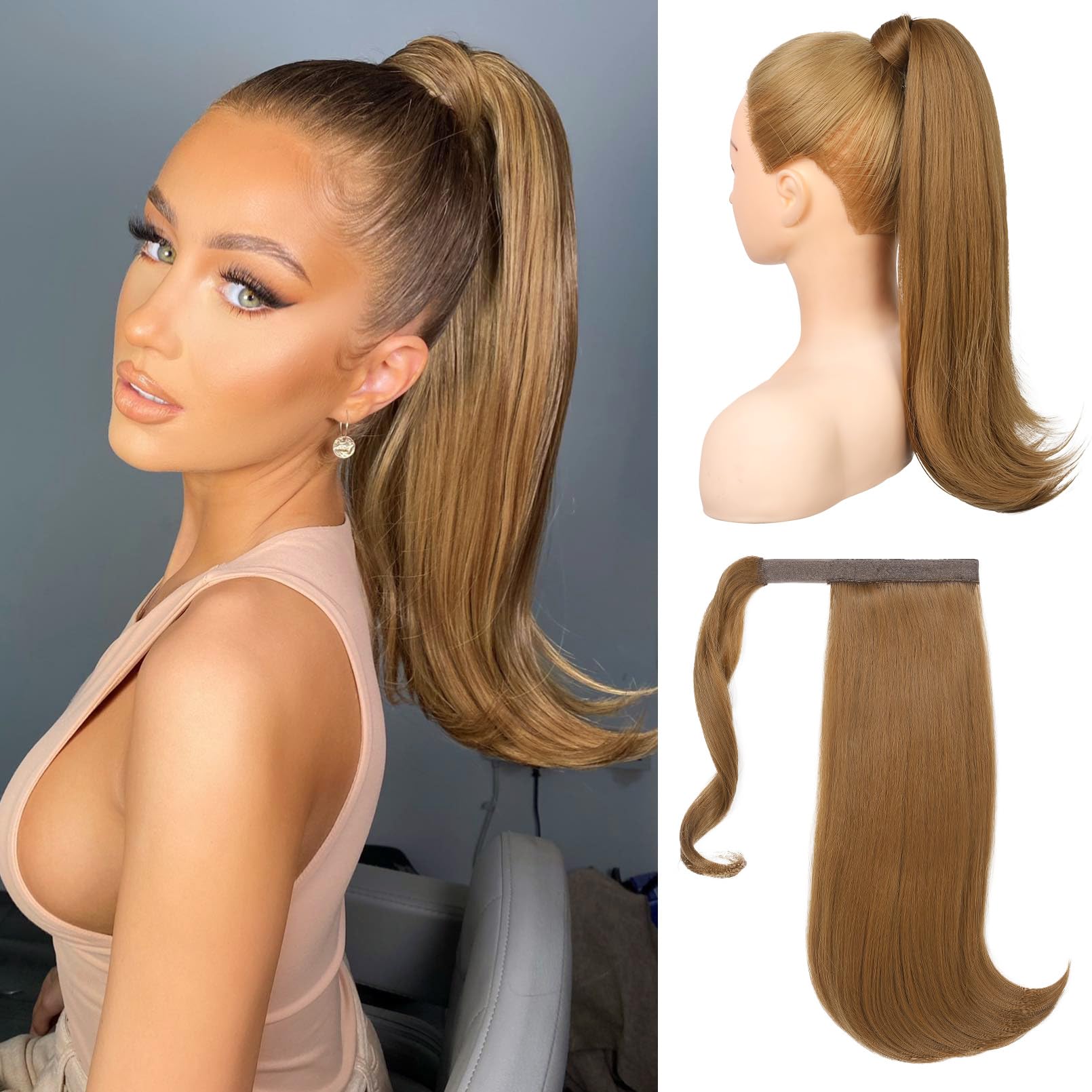 Pony Tail Ponytail Extension Blonde Seikea16 Blonde Flipped Ponytail Extension Smooth Tangle Resistant