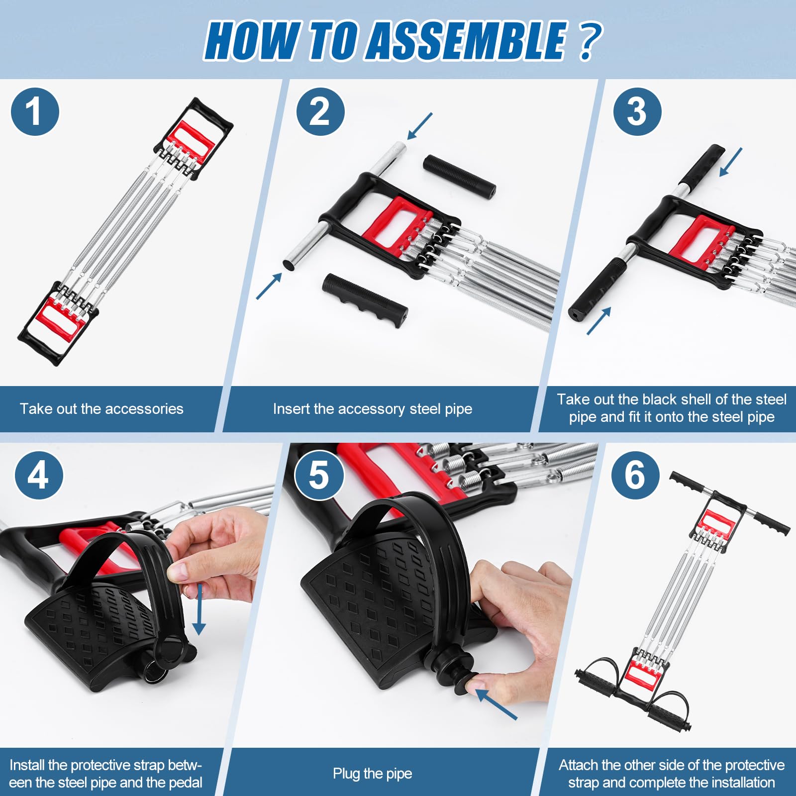 Pancia Con Mano Gru Petto Espansore Covvy 3 In 1 Su Bar Primavera Exerciser Elastico Si Tira La Corda a Casa Attrezzature Per Il Fitness