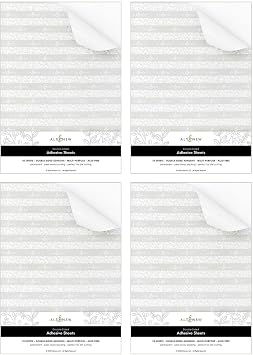 Altenew A4 Double-Sided Adhesive Sheets Unlimited Bundle, 4 Packs of 10 Sheet Each, 40 Sheets Adhesive Paper for Die Cutting, Cardmaking and Papercrafts