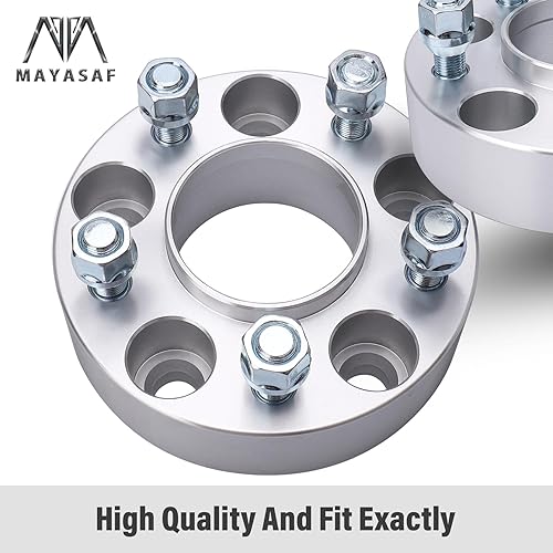 Miniatura 6 de MAYASAF Espaciadores espaciadores de rueda centrales 1.5 pulgadas de grosor, paquete de 2, 5 orejetas para Ford MustangRangerExplorerCrown