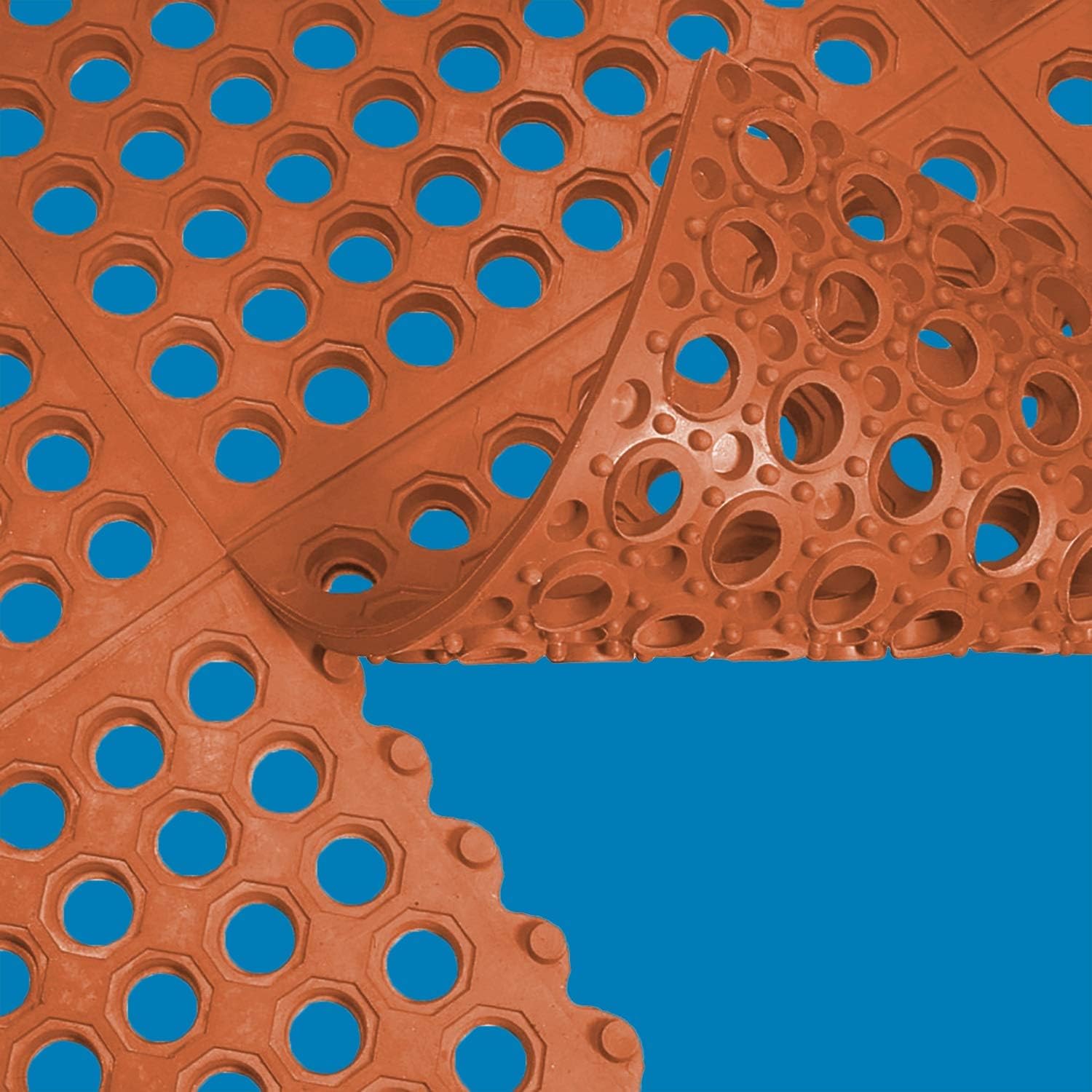 Onе-Dау Sаlе: Uр tо 50% оƒƒ AmazonCommercial Anti-Fatigue Drainage Modular Mat With 2- Sided Built-In Connectors, Heavy Duty Nitrile, 3' X 3', 5/8 Thickness, Black