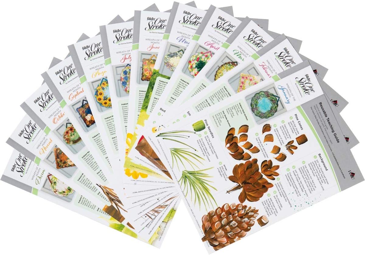 FolkArt One Stroke Wreath of the Month Paint Kit