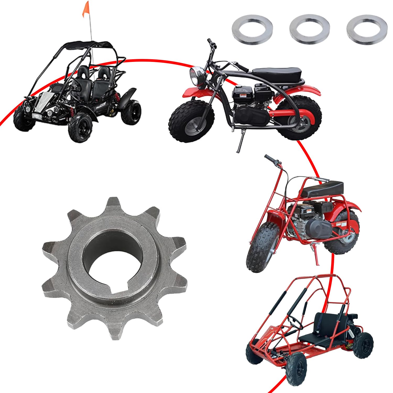 Doodlebug Mini Bike Parts List Sprocket Pinion Gear Clutch Coleman