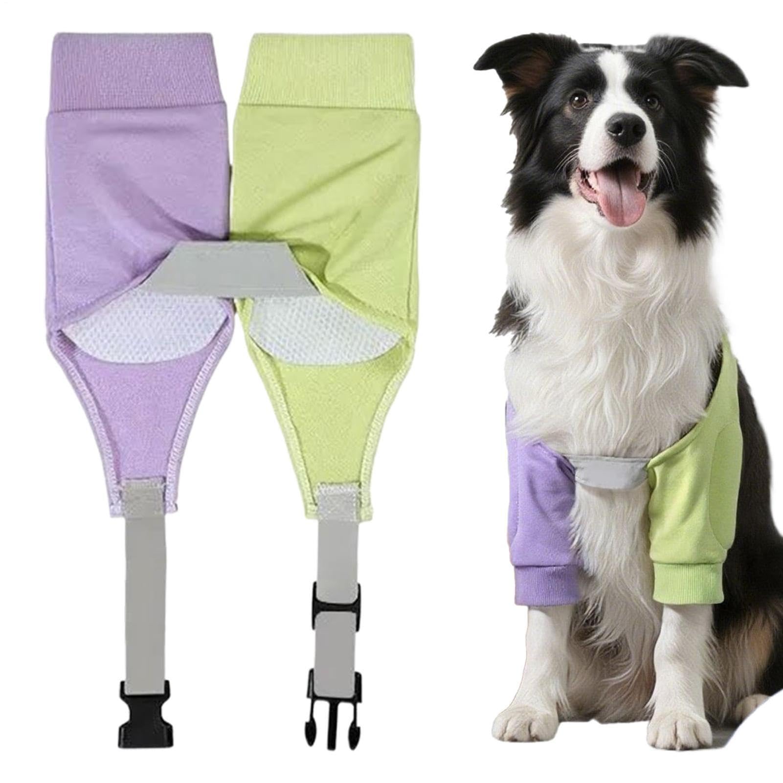 Ellenbogenschutz für Hunde Verstellbare Abriebfeste Kniebandage als Schutz | Ellenbogenschoner und Vorderbeinschutz für Hunde Zu allen Jahreszeiten beim Stehen, Gehen, Laufen und Liegen