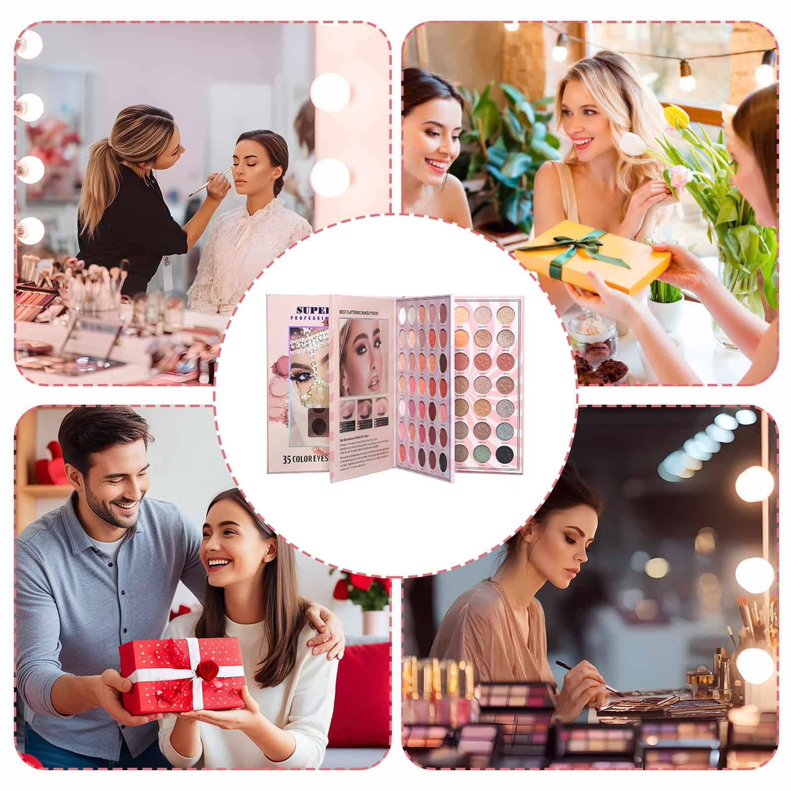 Palette Di Ombretti 105 Colori Vivacizzanti Antimigrazione | Ombretti a Forma di Libro Compatta da Viaggio Per Ragazze Adolescenti Festa Halloween Viaggio Occasioni Speciali Tutti I