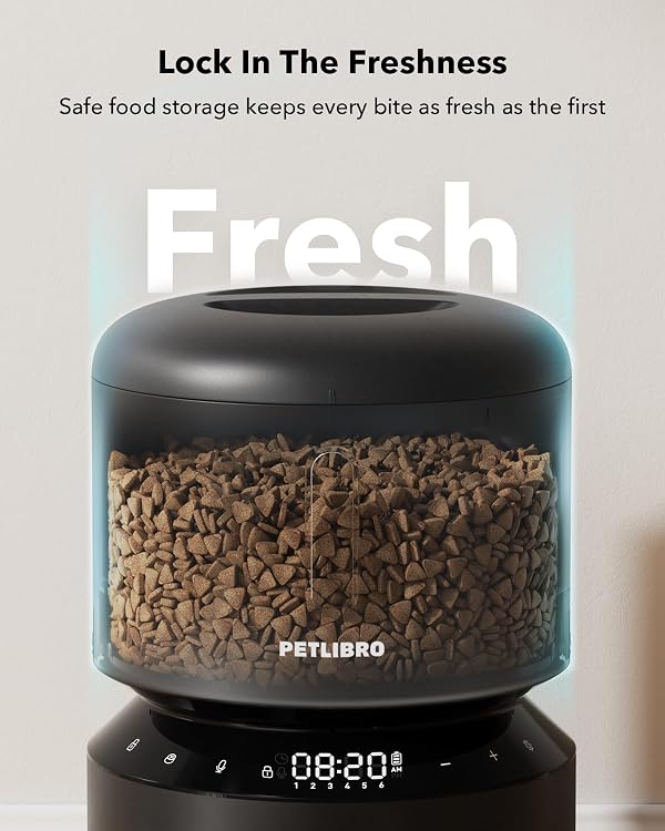 PETLIBRO Automatic Cat Feeder – 3L Programmable Pet Food Dispenser with Airtight Storage, Timed Portion Control, Voice Meal Call & Dual Power Supply, Clog-Free Healthy Feeding for Cats & Small Dogs by PETLIBRO - Used condition - US$49.30