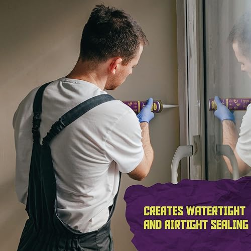 Miniatura 4 de ATack Sellador de silicona negro de 10.1 onzas, 100% silicona negra resistente al agua  Sellador de silicona RTV negro para sellador y calafateo de