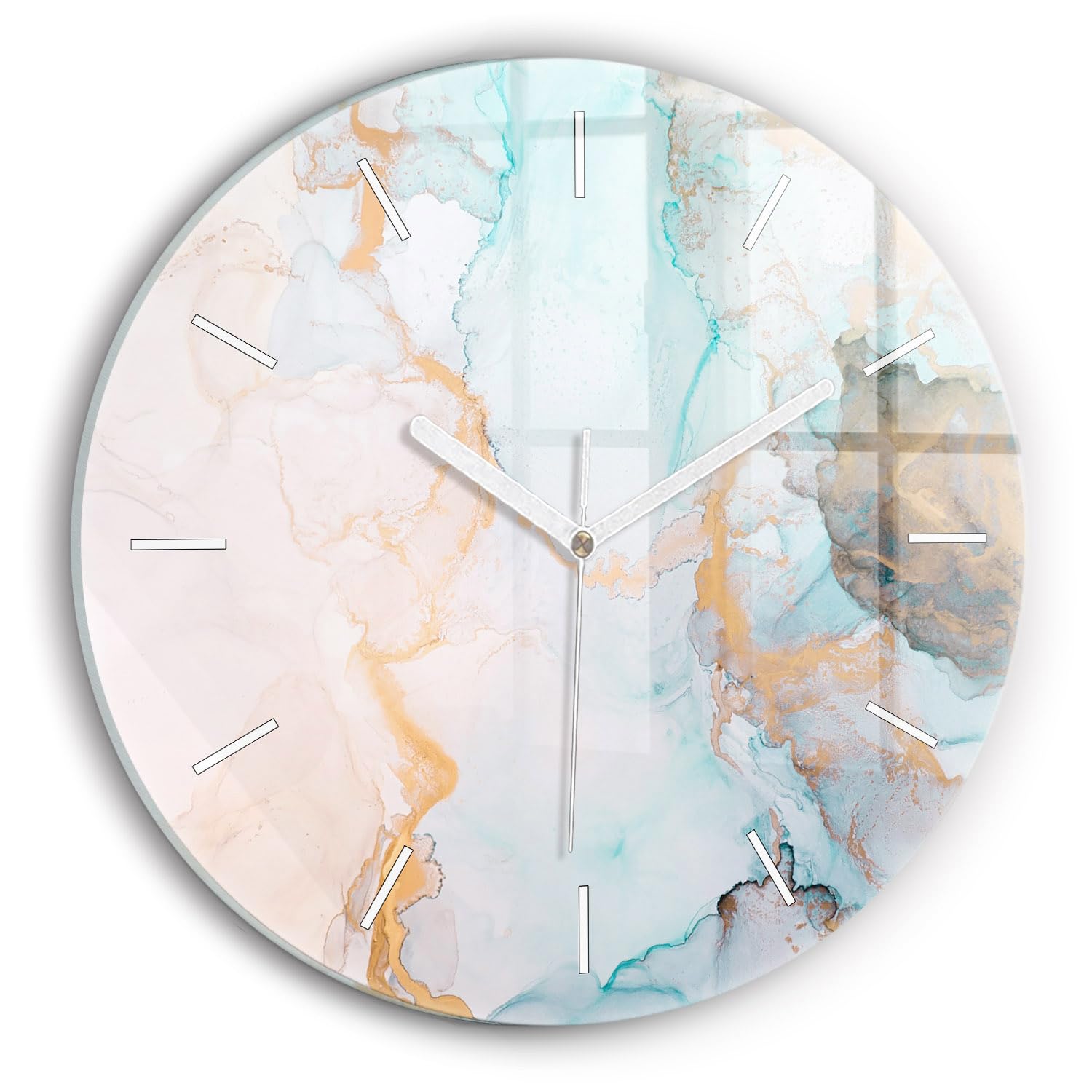 Horloge en verre moderne Wallfluent pour un salon coloré et zen