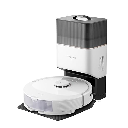 roborock Q8 Max+ Saugroboter mit selbstentleerender Absaugstation (7 Wochen), DuoRoller-Bürste, 5500 Pa Saugkraft, No-Go-Zonen, Reinigung entlang Bodenlinien (Upgrade von Q7 Max), Weiß