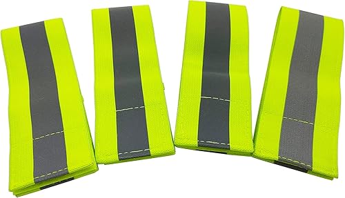 Miniatura 3 de Halokny Paquete de 4 correas reflectoras de seguridad, bandas reflectantes para brazos, tobillos, piernas y muñecas, para correr, caminar por la