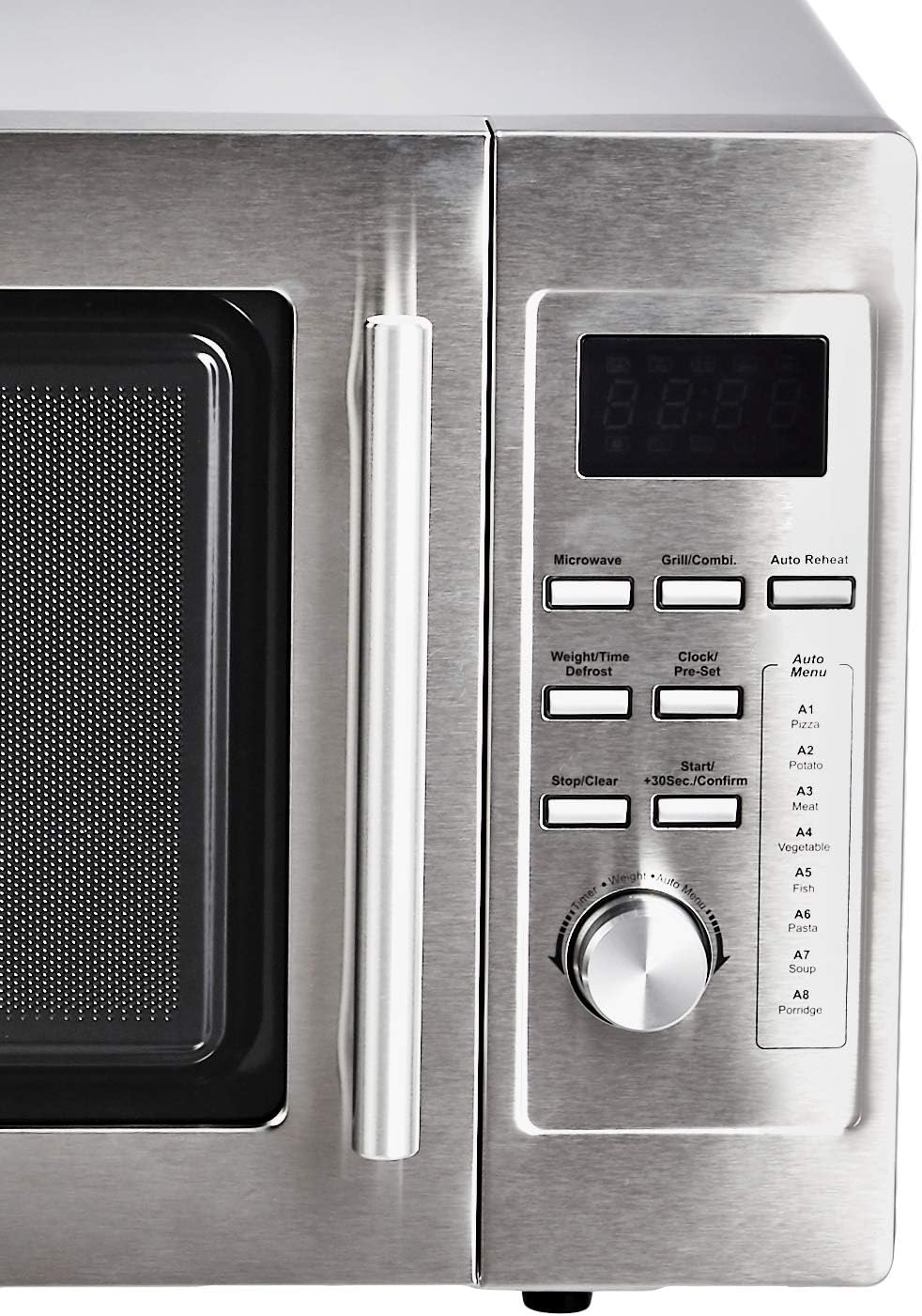 Amazon Basics - Forno a microonde digitale con funzione grill, 25 l, 900 W, acciaio inossidabile Amazon Basics - Forno a microonde digitale con funzione grill, 25 l, 900 W, acciaio inossidabile