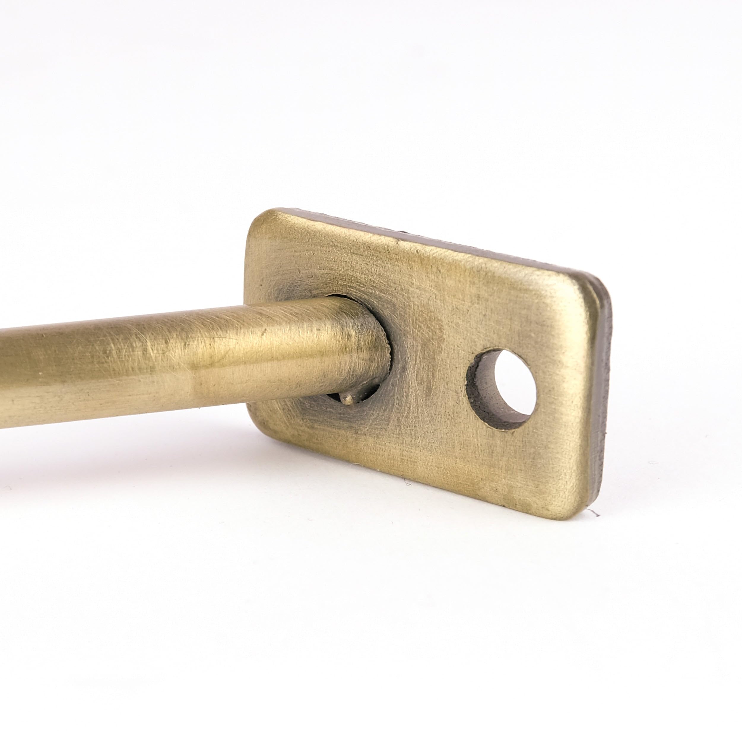 Natural Goods Berlin Wieszak ścienny gard Prenzlberg | uchwyt na drążek na ubrania na ścianę | grubość materiału 8 mm | drążek na wieszaki | DIY (antyczny złoty, 12 x szer. 100 cm