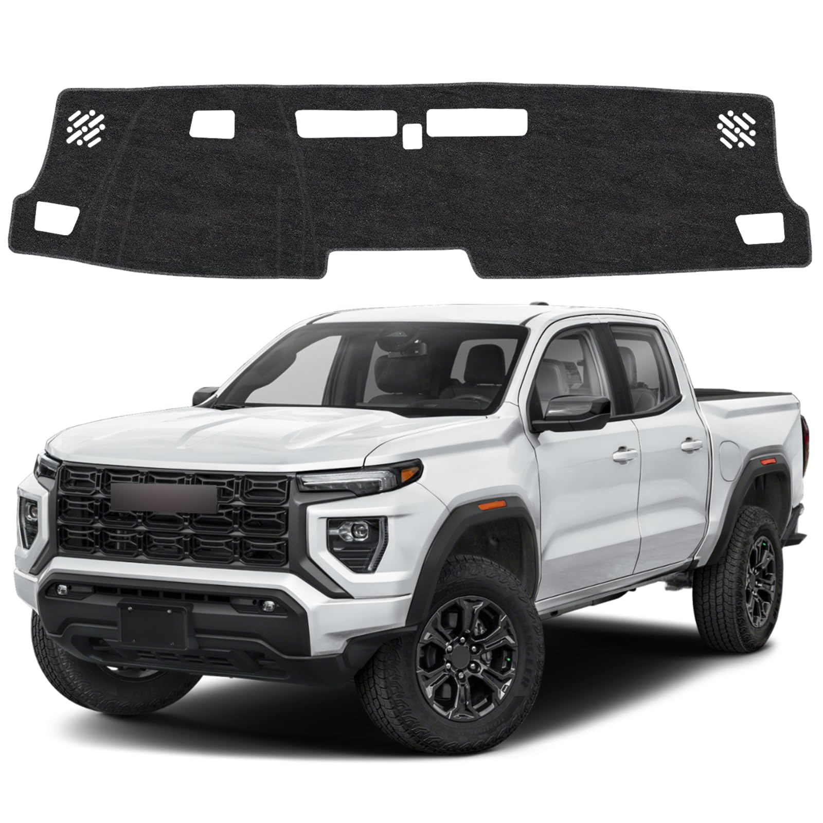Dash Cover Mat for Chevy Chevrolet Colorado & GMC Canyon 2023 2024 2025 2026 Non-Slip Dashboard Cover Mat Sunshade UV Rays Protector Interior Accessories