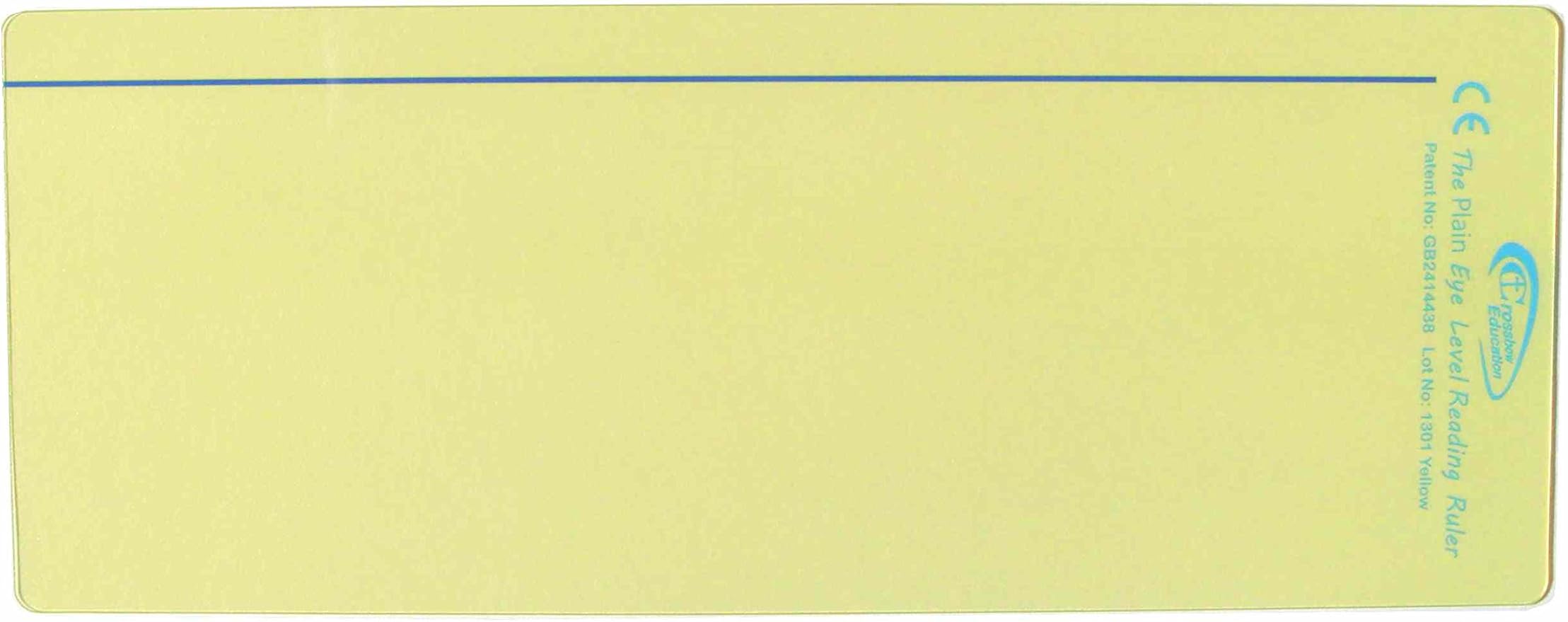 Crossbow Education The Original Plain Window Reading Ruler Overlays - Yellow (Pack of 10) UK - Dyslexia Aids and Visual Stress Specialists