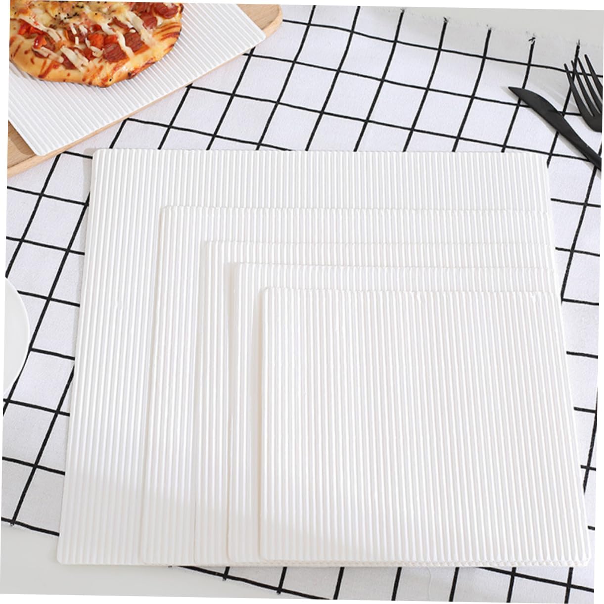 25pcs Square Baking Paper Oil Absorbing Paper Mats