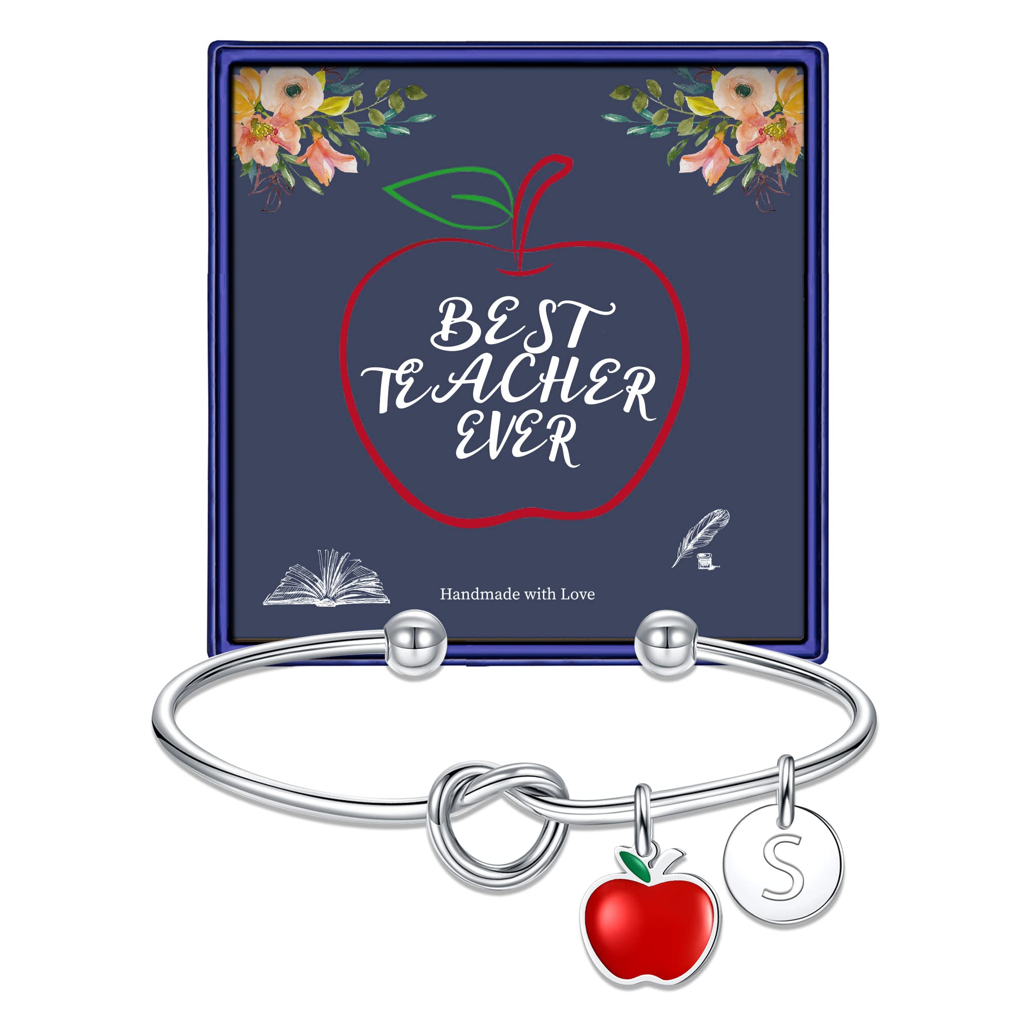 Yinkin 15-Pack Teacher Appreciation Bracelets - Adjustable Leather Bangles With Inspirational Quotes