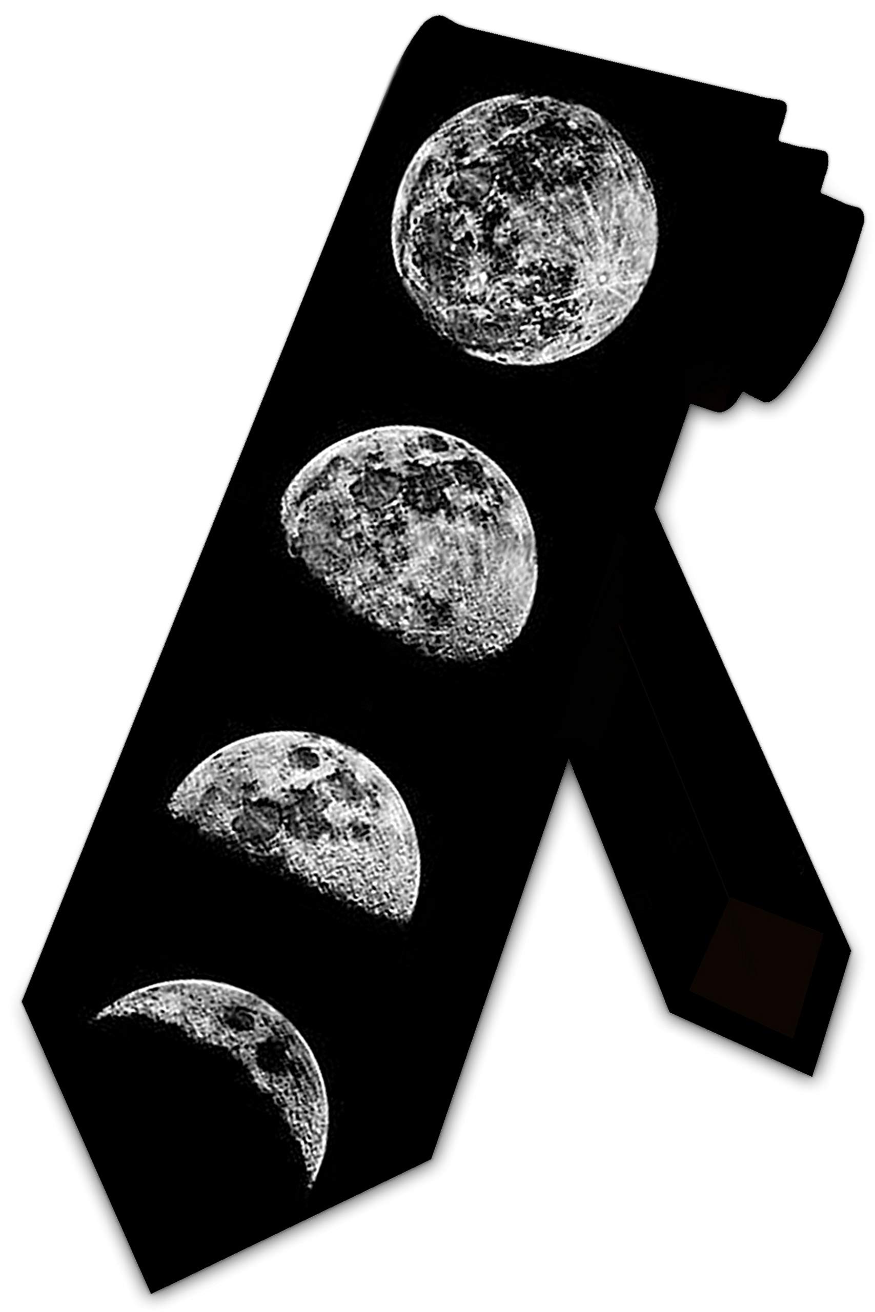 Xoovtka Men's As Pic Space Ties Astronomy Moon Necktie
